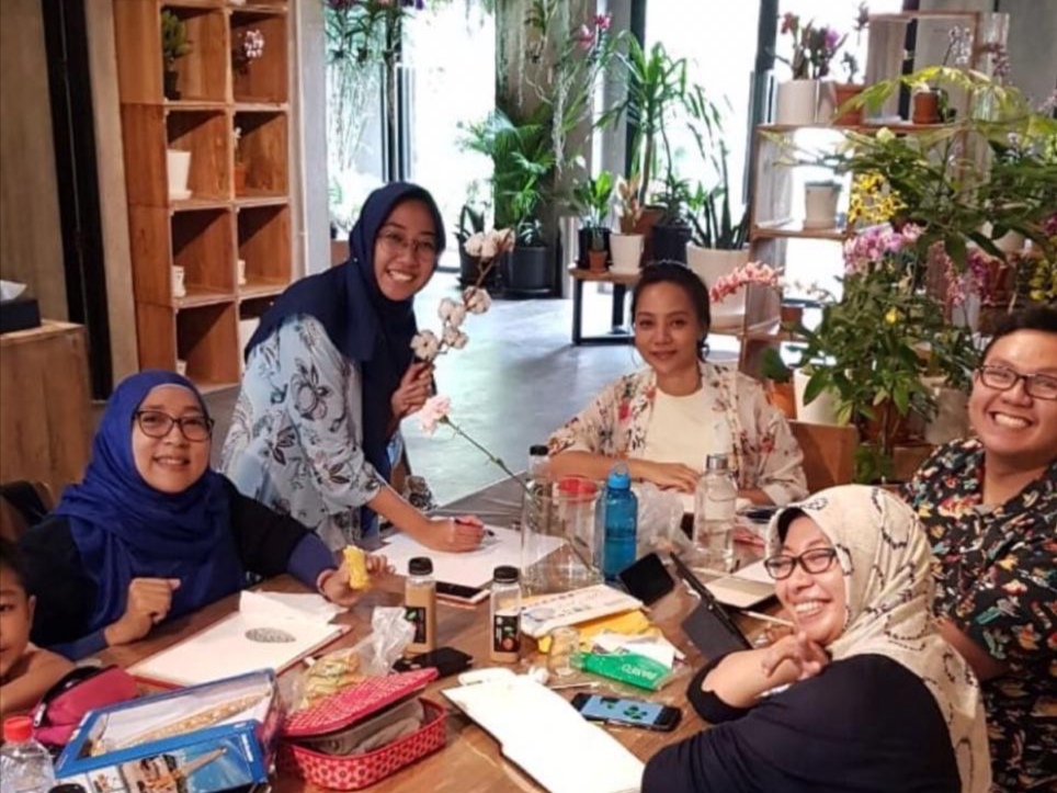 Foto painting days atau kegiatan melukis bersama IDSBA Jabodetabek